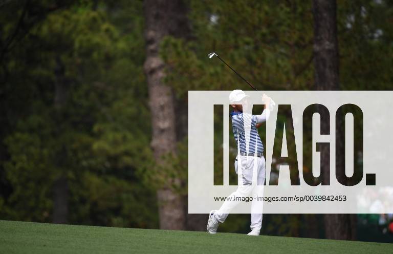 Louis Oosthuizen hits on the second fairway during the third round of the Masters Tournament at Augusta National Golf Club in Augusta, Georgia, on April 13, 2019. AUG20190413313 KEVINxDIETSCH