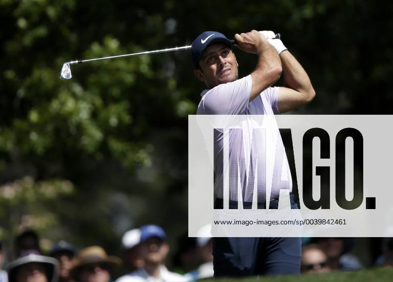 Francesco Molinari of Italy hits a tee shot on the 4th hole in the third round at the 2019 Masters Tournament at Augusta National Golf Club in Augusta, Georgia, on April 13, 2019. AUG20190413906 JOHNxANGELILLO