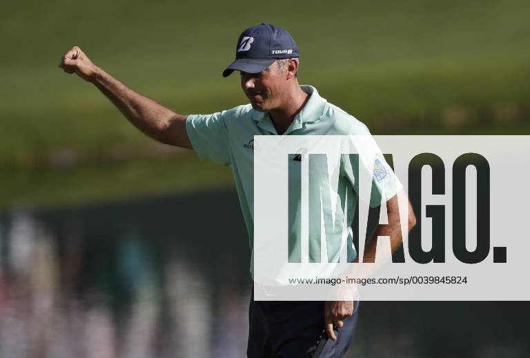 Matt Kuchar reacts after making a birdie on the 16th hole in the third round at the 2019 Masters Tournament at Augusta National Golf Club in Augusta, Georgia, on April 13, 2019. AUG20190413922 JOHNxANGELILLO