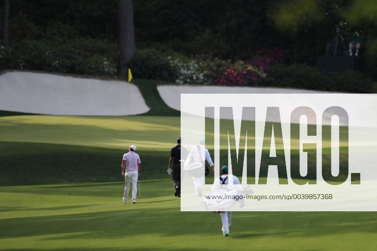 United States Brooks Koepka (L) on the 13th hole during the third round of the 2019 Masters golf tournament at Augusta National Golf Club in Augusta, Georgia, United States, April 13, 2019. Noxthirdxpartyxsales (101218932)