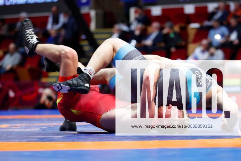 Wrestling European Championships 2019 13 04 2019 Bucharest Greco Roman 82kg Hannes Wagner red GER vs Rajbek Alvievich BISULTANOV blue DEN