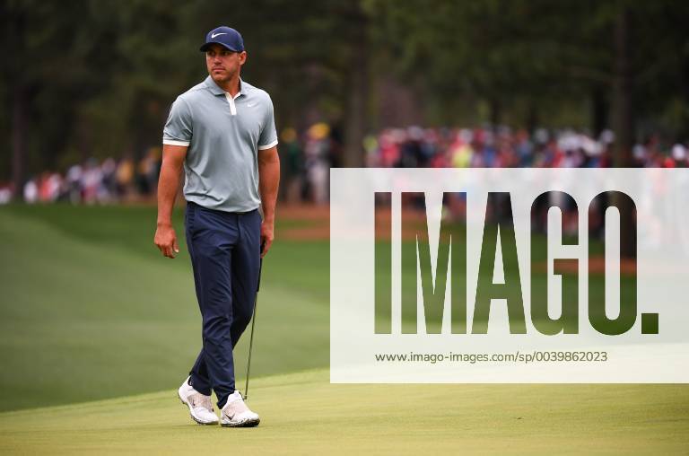 Brooks Koepka walks on the first fairway during the final round of the Masters Tournament at Augusta National Golf Club in Augusta, Georgia, on April 14, 2019. AUG20190414309 KEVINxDIETSCH