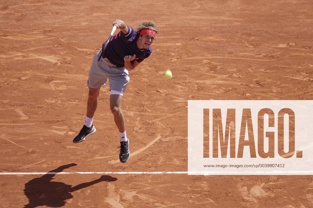 German tennis player and third in the world rankings Alexander Zverev defeats 18-year-old Canadian Felix Auger Aliassime in two sets 6 1 6 4 Rolex Monte Carlo Masters Tennis Tournament of the ATP Masters 1000 Tour Principality of Monaco