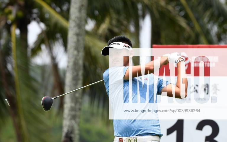 (190420) -- BOAO, April 20, 2019 (Xinhua) -- Liu Yanwei of China tees off on the 13th hole during the third round of the Boao Open in Boao, south China s Hainan Province, on April 20, 2019. The 2019 China Tour s Boao Open is held from April 15 to 21. (Xinhua Yang Guanyu) (SP)CHINA-BOAO-GOLF-CHINA TOUR-BOAO OPEN (CN)