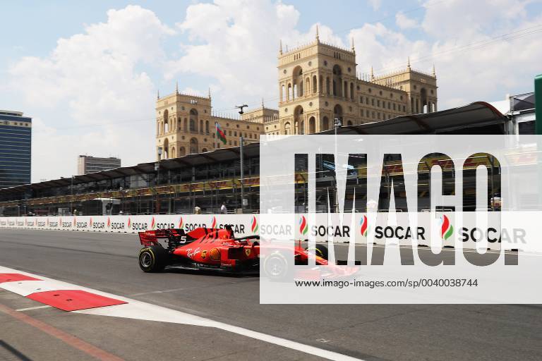 Photo4 LaPresse 26 04 2019 Baku, Azerbaijan Grand Prix Formula One Azerbaijan 2019 In the pic: Sebastian Vettel (GER) Scuderia Ferrari SF90