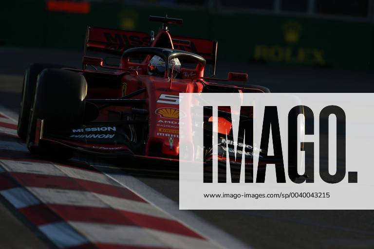 Photo4 LaPresse 26 04 2019 Baku, Azerbaijan Grand Prix Formula One Azerbaijan 2019 In the pic: Sebastian Vettel (GER) Scuderia Ferrari SF90