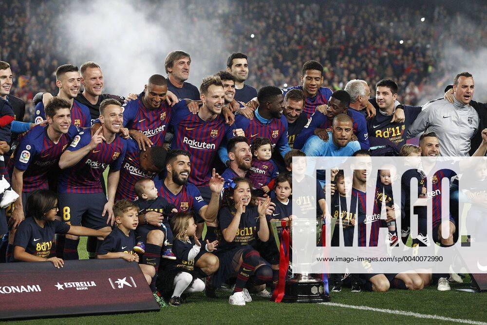 KW17 FC Barcelona Barca s team celebrates the victory in La Liga 2018 2019. April 27,2019. (2019042758)