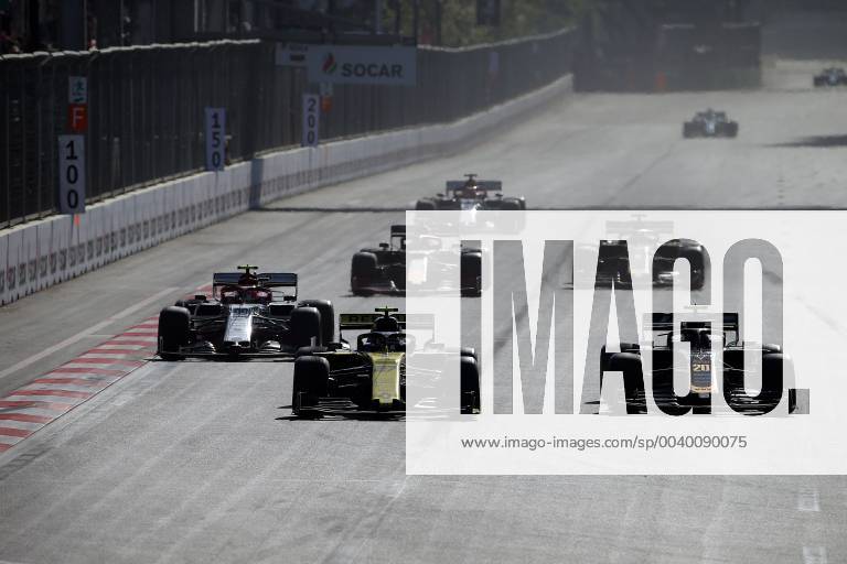 Photo4 LaPresse 28 04 2019 Baku, Azerbaijan Grand Prix Formula One Azerbaijan 2019 In the pic: Kevin Magnussen (DEN) Haas F1 Team VF-19, Nico Hulkenberg (GER) Renault Sport F1 Team RS19 , Antonio Giovinazzi (ITA) Alfa Romeo Racing C38
