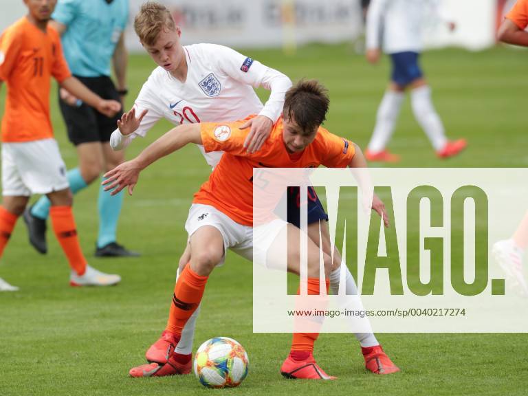 Netherlands v England UEFA EURO EM Europameisterschaft Fussball U17 U 17 Championship Dirk Proper of Netherlands and Cole Palmer of England during the UEFA Euro U17 Championship match at Tolka Park, Drumcondra Content Not Available For UK Newspapers
