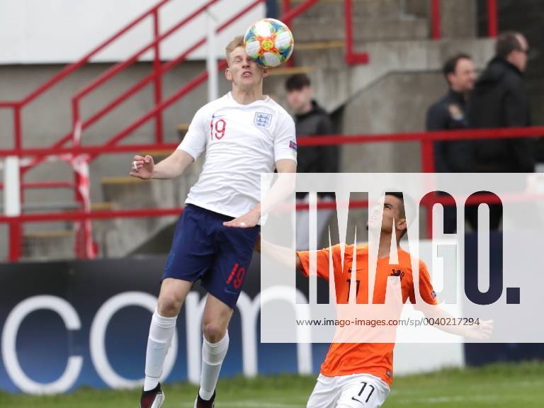 Netherlands v England UEFA EURO EM Europameisterschaft Fussball U17 U 17 Championship Naci Unuvar of Netherlands and Samson Robinson of England during the UEFA Euro U17 Championship match at Tolka Park, Drumcondra Content Not Available For UK Newspapers
