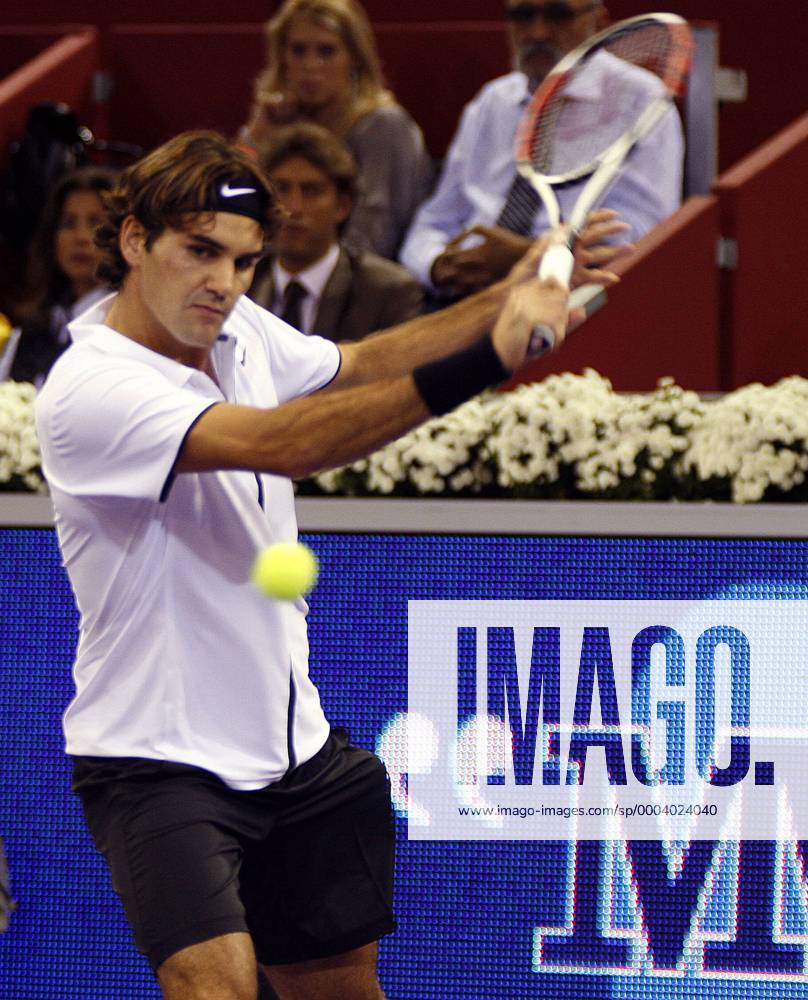 Roger Federer (Schweiz) - Tennis Herren Masters Series 2008, ATP Tour Einzelbild Madrid Dynamik,