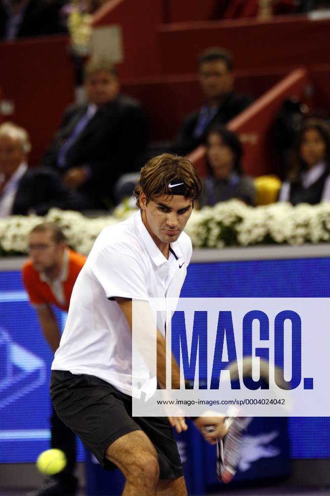 Roger Federer (Schweiz) - Tennis Herren Masters Series 2008, ATP Tour Einzelbild Madrid Dynamik,