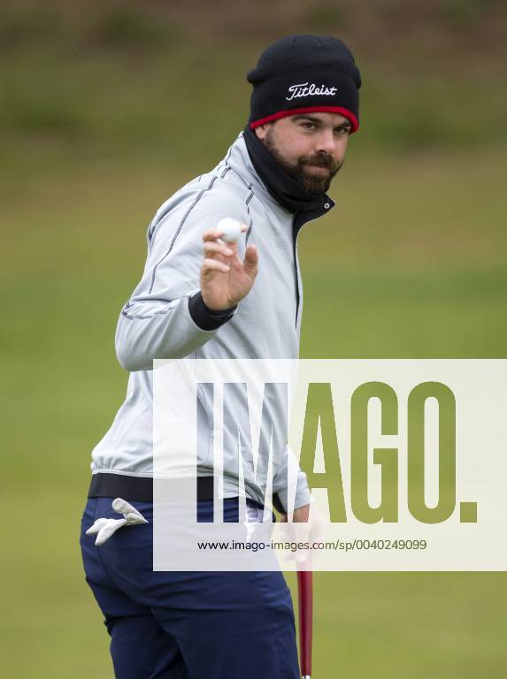 9th May 2019, Hillside Golf Club, Southport, England; Betfred British Masters, hosted by Tommy Fleetwood, first round ; Nick Cullen (ENG) reacts after holing his putt on the 8th green ActionPlus12132709 DavidxBlunsden