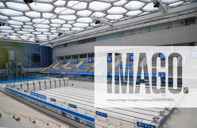(190510) -- BEIJING, May 10, 2019 (Xinhua) -- Photo taken on May 9, 2019 shows the construction site of the National Aquatics Center, the venue for curling events of the 2022 Winter Olympic Games Olympische Spiele Olympia OS in Beijing, China. According to an exclusive interview on Thursday with Xu Zhijun, deputy secretary of the Beijing Organizing Committee for the 2022 Olympic and Paralympic Winter games Winterspiele Spiele Summer games the preparation work is so far going smoothly in terms of many aspects such as infrastructure construction projects, as there are 1,000 days left until the 2022 Beijing Winter Olympics begin. (Xinhua Ren Chao) (SP)CHINA-BEIJING-BEJING 2022 OLYMPIC GAMES-VENEUS-CONSTRUCTION SITE (CN)