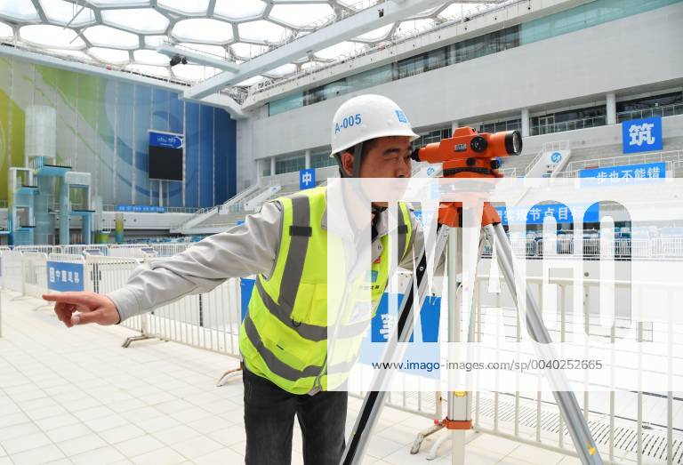 (190510) -- BEIJING, May 10, 2019 (Xinhua) -- Photo taken on May 9, 2019 shows the construction site of the National Aquatics Center, the venue for curling events of the 2022 Winter Olympic Games Olympische Spiele Olympia OS in Beijing, China. According to an exclusive interview on Thursday with Xu Zhijun, deputy secretary of the Beijing Organizing Committee for the 2022 Olympic and Paralympic Winter games Winterspiele Spiele Summer games the preparation work is so far going smoothly in terms of many aspects such as infrastructure construction projects, as there are 1,000 days left until the 2022 Beijing Winter Olympics begin. (Xinhua Ren Chao) (SP)CHINA-BEIJING-BEJING 2022 OLYMPIC GAMES-VENEUS-CONSTRUCTION SITE (CN)