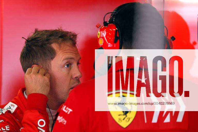 German Formula One driver Sebastian Vettel of Scuderia Ferrari reacts after taking part in the first free training session for the 2019 Formula One Grand Prix of Spain at the Montmelo race track near Barcelona, Spain, 10 May 2019. The Formula One Grand Prix of Spain will take place on the upcoming 12 May 2019. Spanish Formula One Grand Prix !ACHTUNG: NUR REDAKTIONELLE NUTZUNG!