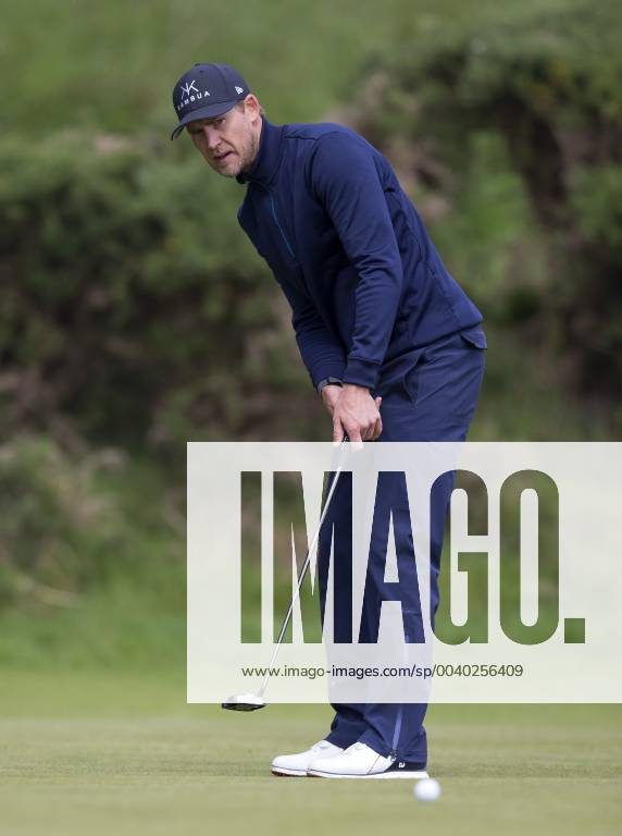 10th May 2019, Hillside Golf Club, Southport, England; Betfred British Masters, hosted by Tommy Fleetwood, day 2; Niklas Lemke (SWE) leading the tournament before the suspension of play at 10 under par, putts for birdie on the par three 7th hole ActionPlus12132913 DavidxBlunsden