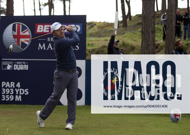 10th May 2019, Hillside Golf Club, Southport, England; Betfred British Masters, hosted by Tommy Fleetwood, day 2; Richard Sterne (RSA) hits a driver from the tee on the par four 8th hole ActionPlus12133155 DavidxBlunsden