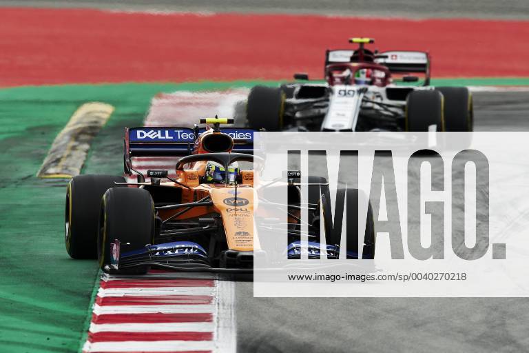 11th May 2019, Circuit de Barcelona-Catalunya, Barcelona, Spain; Formula One Grand Prix of Spain, qualification; Lando Norris of the Mclaren Team followed by Antonio Giovinazzi of the Alfa Romeo Team during the free practice 3 ActionPlus12133418 PabloxGuillen