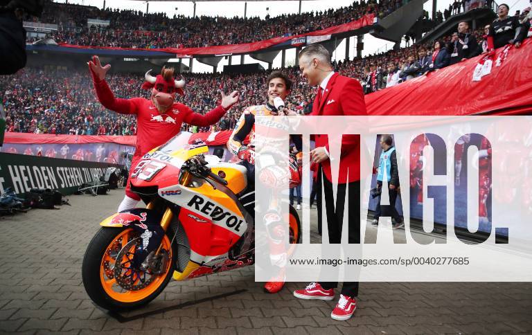 RB Leipzig Bayern Muenchen Football Bundesliga Leipzig 11 05 2019 Red Bull Arena Football Bundesliga 33 Matchday RB Leipzig vs. FC Bayern Munich Framework Program Motorcycle World Champion Marc Marquez MotoGP DFL regulations prohibit any use of photographs as image sequences and or quasi video