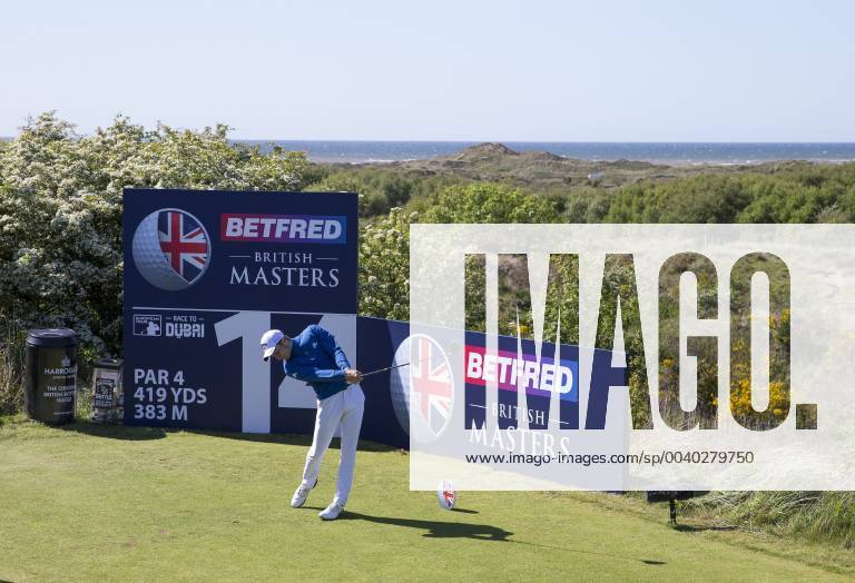 11th May 2019, Hillside Golf Club, Southport, England; Betfred British Masters, hosted by Tommy Fleetwood, day 3; Matthew Jordan (ENG) hits his driver from the tee of the par four 14th hole ActionPlus12133749 DavidxBlunsden
