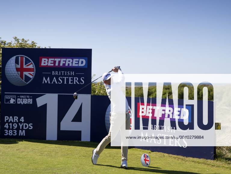 11th May 2019, Hillside Golf Club, Southport, England; Betfred British Masters, hosted by Tommy Fleetwood, day 3; Matt Wallace (ENG) hits his driver from the tee of the par four 14th hole ActionPlus12133754 DavidxBlunsden