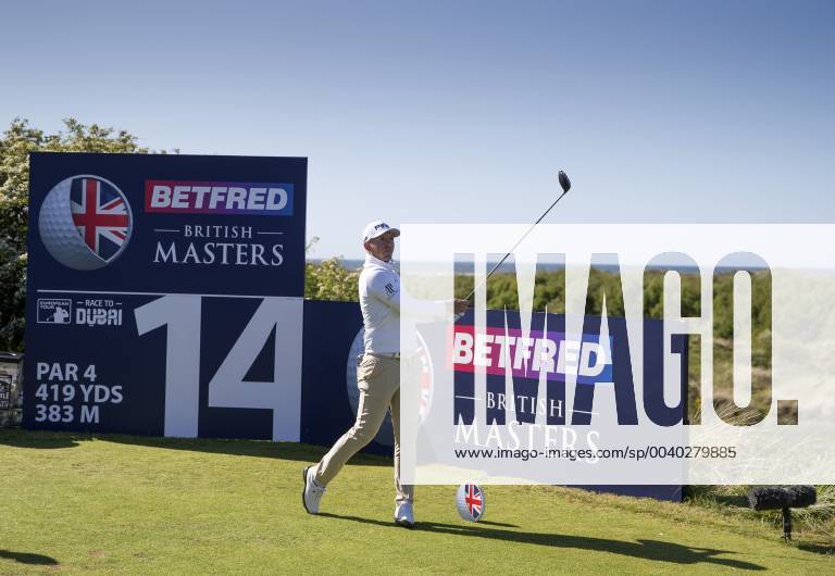 11th May 2019, Hillside Golf Club, Southport, England; Betfred British Masters, hosted by Tommy Fleetwood, day 3; Matt Wallace (ENG) hits his driver from the tee of the par four 14th hole ActionPlus12133755 DavidxBlunsden