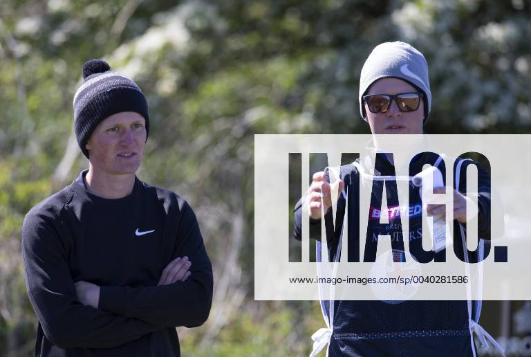 11th May 2019, Hillside Golf Club, Southport, England; Betfred British Masters, hosted by Tommy Fleetwood, day 3; Marcus Kinhault (SWE) consults his caddie on the tee of the fourth hole ActionPlus12133789 DavidxBlunsden