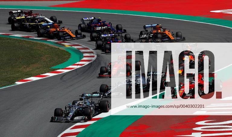 Formula One drivers steer their cars at the start of the Spanish Grand Prix held at Montmelo Circuit in Montmelo, Barcelona, Spain, 12 May 2019. 2019 Spanish Grand Prix !ACHTUNG: NUR REDAKTIONELLE NUTZUNG!