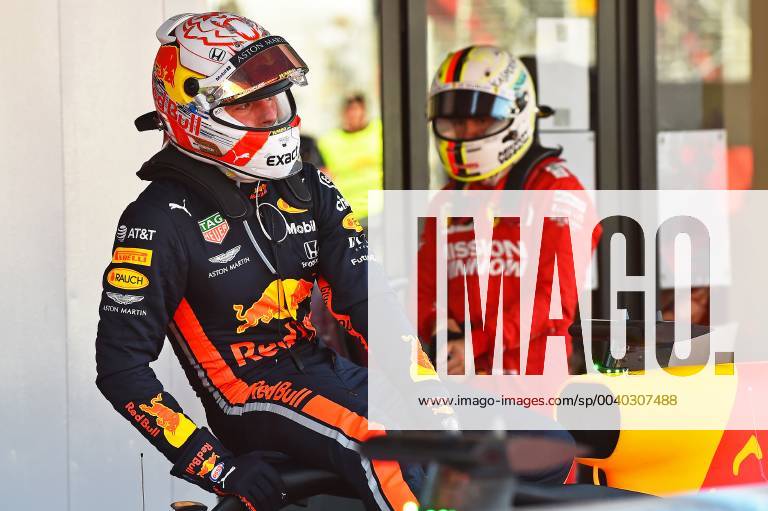 FIA Formula 1 Grand Prix of Spain 2019 race 3 place Max Verstappen Aston Martin Red Bull Racing in background Sebastian Vettel Ferrari 4 place Barcelona eel-fotografie Eberhard Krieger