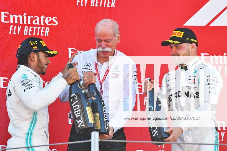 FIA Formula 1 Grand Prix of Spain 2019 Race v l Winner 1 Place Lewis Hamilton Mercedes AMG Petronas Dieter Zetsche CEO Daimler AG 2 Place Valtteri Bottas Mercedes AMG Petronas Barcelona eel-fotografie Eberhard Krieger