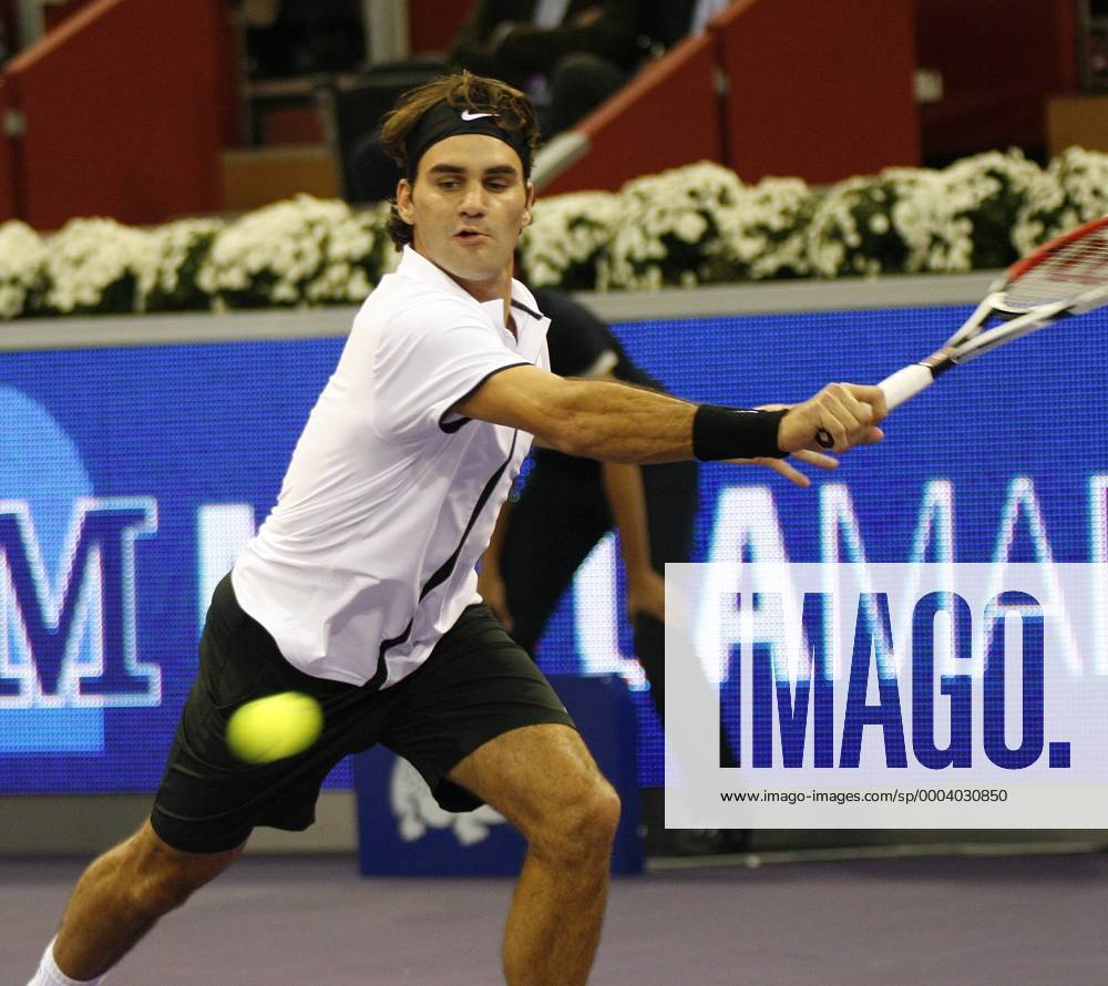 Roger Federer (Schweiz) - Tennis Herren Masters Series 2008, ATP Tour, Einzelbild Madrid Dynamik,