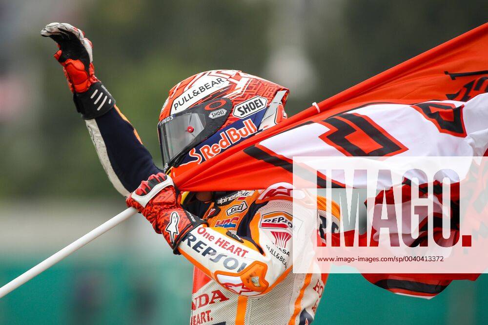 KW20 MOTORCYCLE - MotoGP, GP of France LE MANS,FRANCE,19.MAY.19 - MOTORSPORTS, MOTORCYCLE - MotoGP, Circuit Bugatti. Image shows the rejoicing of Marc Marquez (ESP Honda). GEPAxpictures Klansek