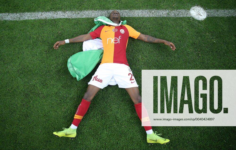 KW20 Fußball, Galatasaray Istanbul feiert Gewinn der türkischen Meisterschaft Turkish Super League footbal match between Galatasaray and Medipol Basaksehir at Turk Teekom Arena Stadium in Istanbul , Turkey on May 19 , 2019. Pictured : Henry Onyekuru of Galatasaray.