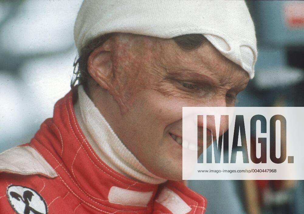 Formula 1 Race Grand Prix of Germany at the Hockenheimring on 31 07 1977 Niki Lauda Ferrari Portrait HM