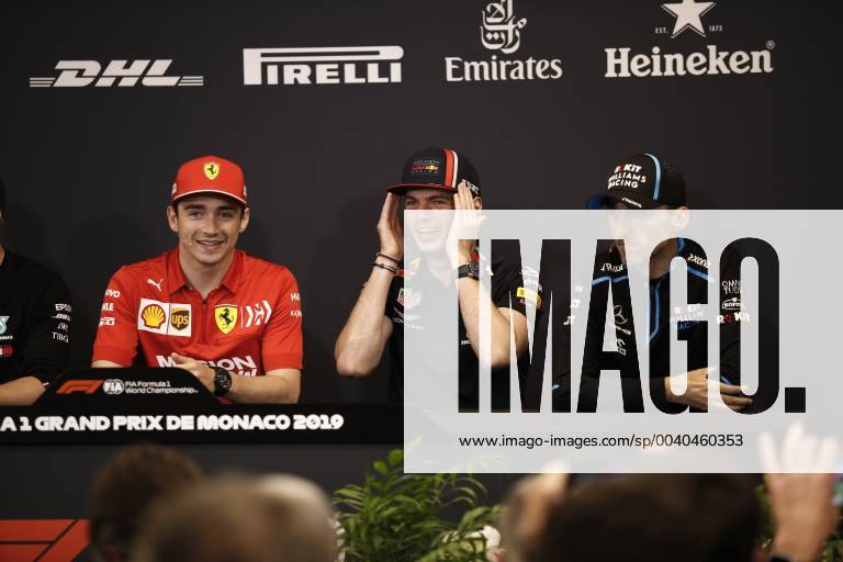Motorsports: FIA Formula One World Championship, WM, Weltmeisterschaft 2019, Grand Prix of Monaco, 16 Charles Leclerc (MCO, Scuderia Ferrari Mission Winnow), 33 Max Verstappen (NLD, Aston Martin Red Bull Racing), 88 Robert Kubica (POL, ROKiT Williams Racing), Monte Carlo Monaco