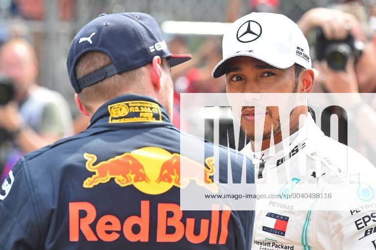 Formula 1 FIA, 2019 Monaco Grand Prix Qualifying, v l v r 1 grid position Lewis Hamilton Mercedes AMG Petronas , 3 grid positions Max Verstappen Aston Martin Red Bull Racing Monte Carlo eel-fotografie Eberhard Krieger