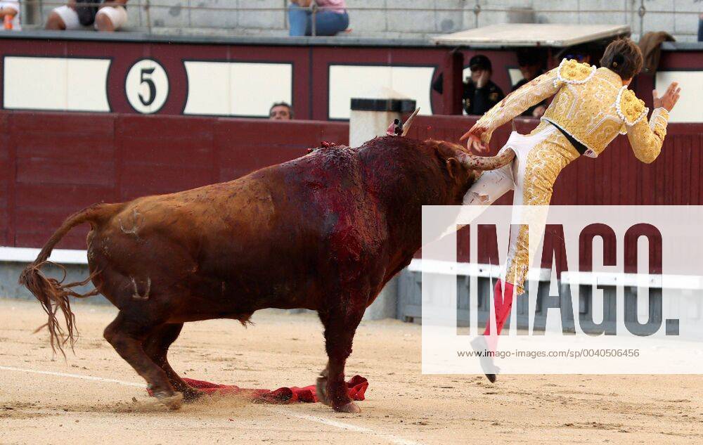 KW21 French bullfighter Juan Leal fights a bull during the 12nd day of San Isidro bullfighting Fair at Las Ventas bullring in Madrid, 25 May 2019. San Isidro Bullfighting Fair !ACHTUNG: NUR REDAKTIONELLE NUTZUNG!