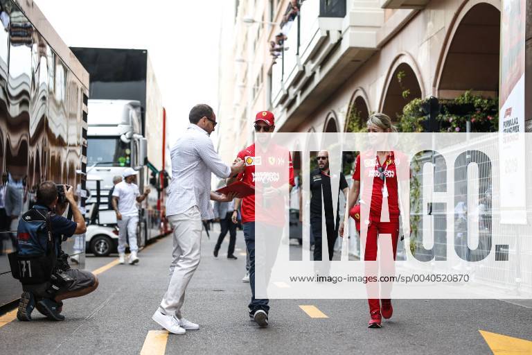Motorsports: FIA Formula One World Championship, WM, Weltmeisterschaft 2019, Grand Prix of Monaco, 5 Sebastian Vettel (GER, Scuderia Ferrari Mission Winnow), Britta Roeske (GER, Scuderia Ferrari Mission Winnow), Monte Carlo Monaco