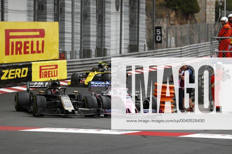 Motorsports: FIA Formula One World Championship, WM, Weltmeisterschaft 2019, Grand Prix of Monaco, 20 Kevin Magnussen (DEN, Rich Energy Haas F1 Team), 11 Sergio Perez (MEX, Racing Point F1 Team), Monte Carlo Monaco