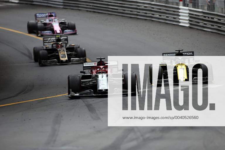 Photo4 LaPresse 26 05 2019 Monte Carlo, Monaco Grand Prix Formula One Monaco 2019 In the pic: Kimi Raikkonen (FIN) Alfa Romeo Racing C38 and Daniel Ricciardo (AUS) Renault Sport F1 Team RS19