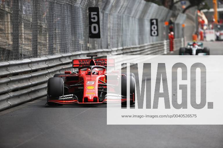 Photo4 LaPresse 26 05 2019 Monte Carlo, Monaco Grand Prix Formula One Monaco 2019 In the pic: Sebastian Vettel (GER) Scuderia Ferrari SF90 and Valtteri Bottas (FIN) Mercedes AMG F1 W10
