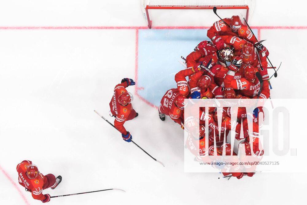Players of Russia celebrate after the 2019 IIHF Ice Hockey World Championship bronze medal game between Russia and Czech Republic on May 26, 2019 in Bratislava Photo Joel Marklund BILDBYRAN kod JM 87961,