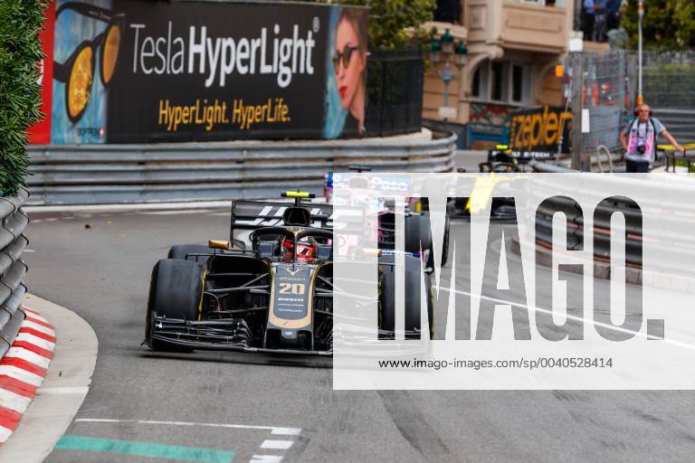 Kevin Magnussen Rich Energy Haas F1 Team ahead of Sergio Perez SportPesa Racing Point F1 Team and Nico Huelkenberg Renault F1 Team , Grand Prix of Monaco 2019, Motorsport, Formula 1, 26 05 2019, Grand Prix of Monaco 2019, Motorsport, Formula 1