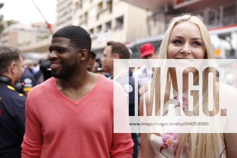 Motorsports: FIA Formula One World Championship, WM, Weltmeisterschaft 2019, Grand Prix of Monaco, Pernell Karl P.K. Subban and Lindsey Vonn Monte Carlo Monaco