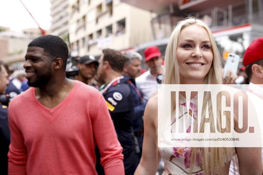 Motorsports: FIA Formula One World Championship, WM, Weltmeisterschaft 2019, Grand Prix of Monaco, Pernell Karl P.K. Subban and Lindsey Vonn Monte Carlo Monaco