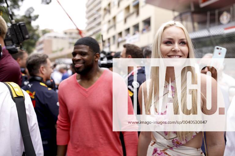 Motorsports: FIA Formula One World Championship, WM, Weltmeisterschaft 2019, Grand Prix of Monaco, Pernell Karl P.K. Subban and Lindsey Vonn Monte Carlo Monaco