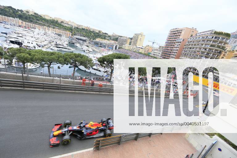 View from Avenue d Ostende to Port Hercule and the race track, Formula 1 Grand Prix, Principality of Monaco, Cote dÂ Azur Mediterranean Sea