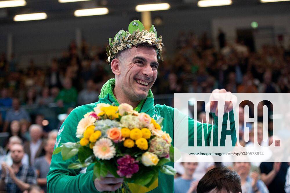 Minden, Germany 29 05 2019 1 Handball Bundesliga 2018 2019 GWD Minden vs. Bergischer HC Farewell Dalibor Doder Minden Minden North Rhine-Westphalia Germany Kampa Halle