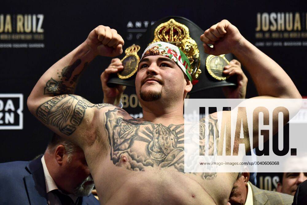 KW22 US Andy Ruiz Jr. pictured during the weigh-in before his fight, Friday 31 May 2019, in New York City, United States of America. DIRKxWAEM x05596127x